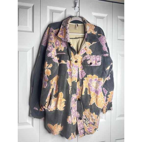 Free People Printed Ruby Jacket Sz L - Picture 8 of 11